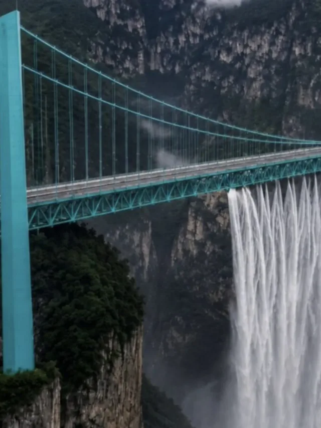 China transforma problema subterrâneo em construção de ponto nna maior cachoeira artificial do mundo